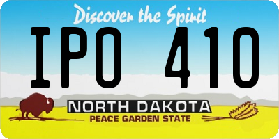 ND license plate IPO410