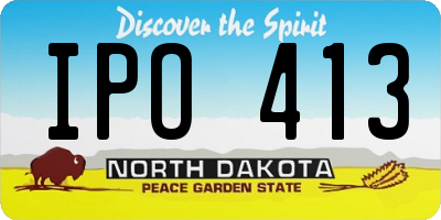 ND license plate IPO413