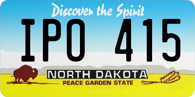 ND license plate IPO415