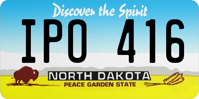 ND license plate IPO416