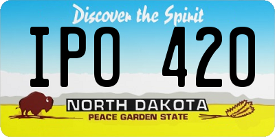 ND license plate IPO420