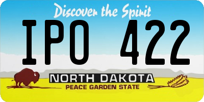 ND license plate IPO422