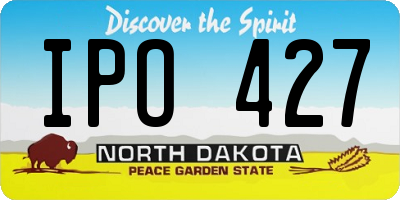ND license plate IPO427