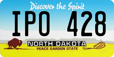 ND license plate IPO428