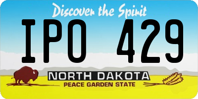 ND license plate IPO429