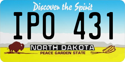 ND license plate IPO431