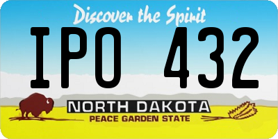 ND license plate IPO432