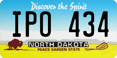 ND license plate IPO434