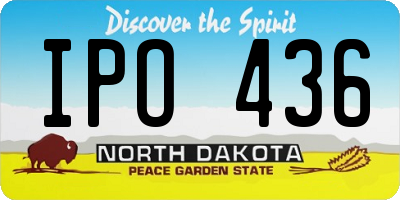 ND license plate IPO436