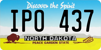 ND license plate IPO437