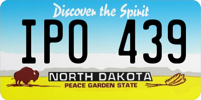 ND license plate IPO439
