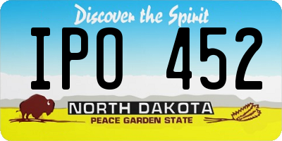 ND license plate IPO452