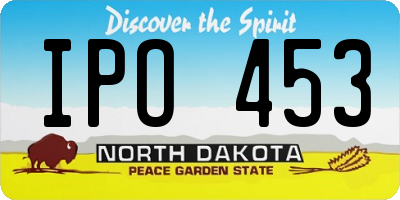 ND license plate IPO453