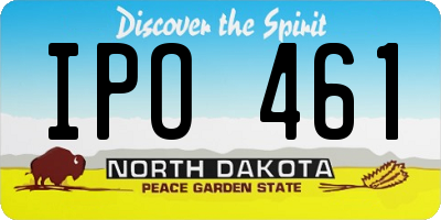 ND license plate IPO461