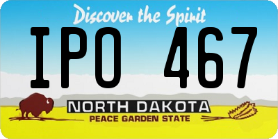 ND license plate IPO467
