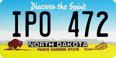 ND license plate IPO472