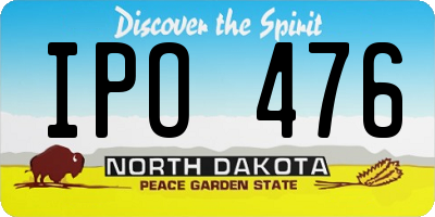 ND license plate IPO476