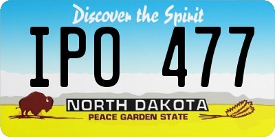 ND license plate IPO477
