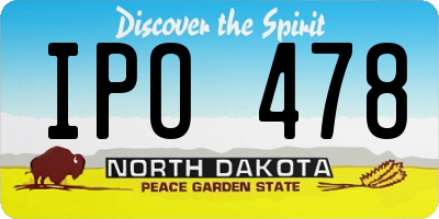 ND license plate IPO478