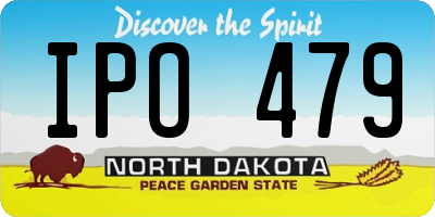 ND license plate IPO479