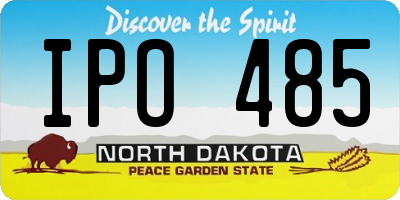 ND license plate IPO485