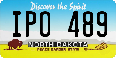 ND license plate IPO489