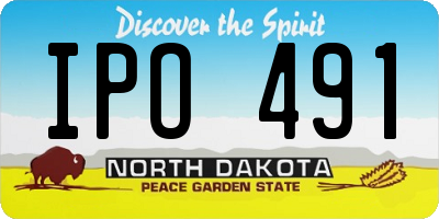 ND license plate IPO491