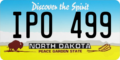 ND license plate IPO499