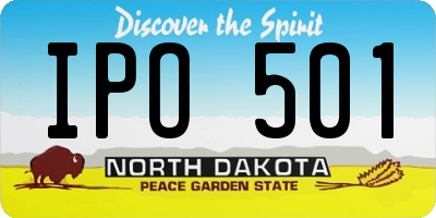 ND license plate IPO501
