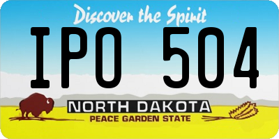 ND license plate IPO504