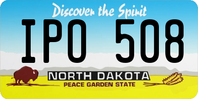 ND license plate IPO508