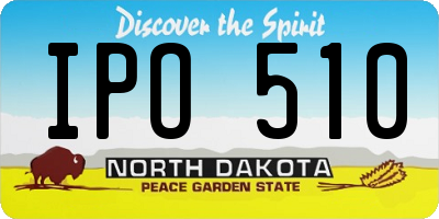 ND license plate IPO510