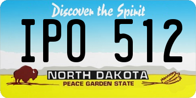 ND license plate IPO512