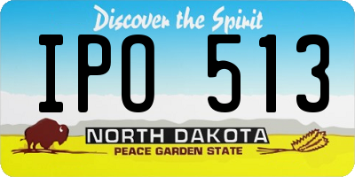 ND license plate IPO513