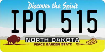 ND license plate IPO515