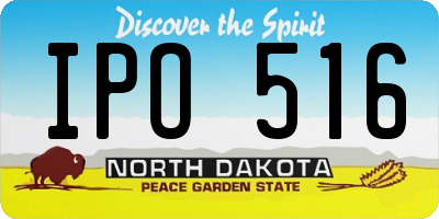 ND license plate IPO516