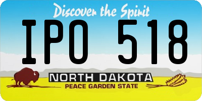 ND license plate IPO518