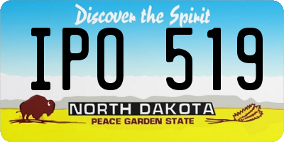 ND license plate IPO519
