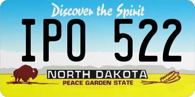 ND license plate IPO522