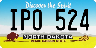 ND license plate IPO524