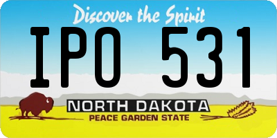 ND license plate IPO531
