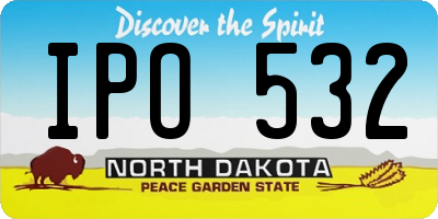 ND license plate IPO532