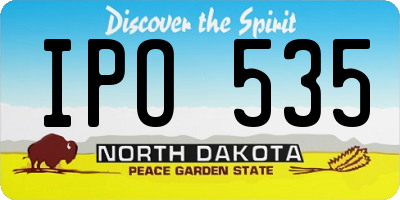 ND license plate IPO535