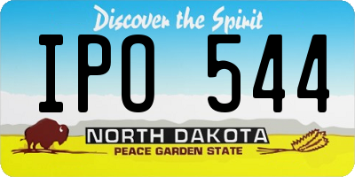 ND license plate IPO544