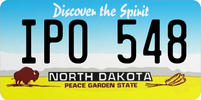 ND license plate IPO548
