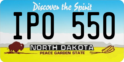 ND license plate IPO550