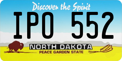ND license plate IPO552