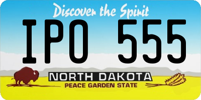 ND license plate IPO555