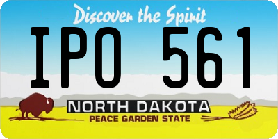 ND license plate IPO561