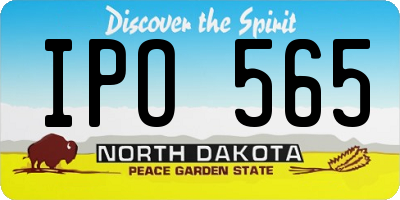 ND license plate IPO565